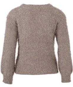 Enjoy vest taupe harig - Afbeelding 5