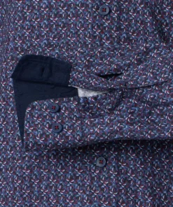 Redmond overhemd blauw bordeaux - Afbeelding 3
