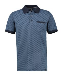 Lerros Heren poloshirt jeansblauw