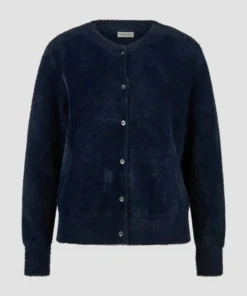 Barbara Lebek vest marine hairy
