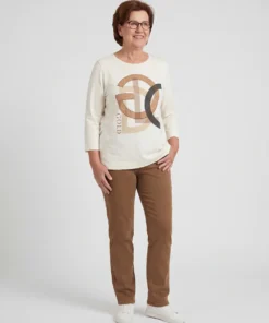Rabe shirt crème met opdruk_model1