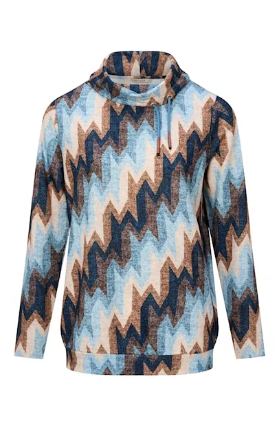 Dreamstar Trui Lynette Blauw Bruin Dessin