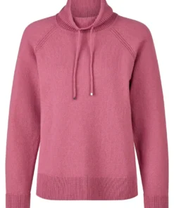 Rabe dames trui in het roze gemaakt van een zachte wolmix met lange mouwen en een klassieke ronde hals