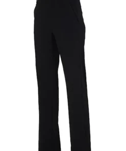 Dreamstar dames broek Monty met rechte pijpen in zwart van travelstof met zachte fleece binnenzijde