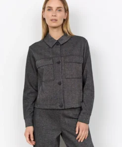 Soyaconcept broek antraciet HEBE wijde pijp - Afbeelding 3