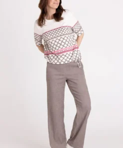 Frank Walder shirt roze beige - Afbeelding 3