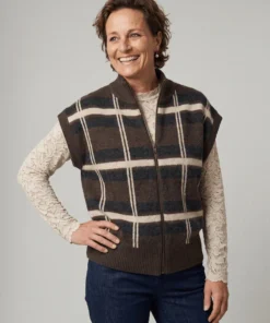Signature bodywarmer bruin geruit