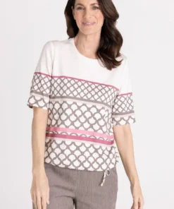 Frank Walder shirt roze beige - Afbeelding 2