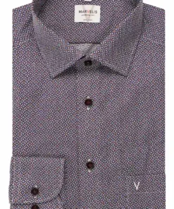 Marvelis Overhemd bordeaux dessin