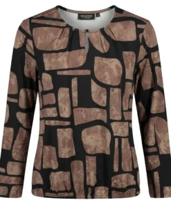 Signature blouson taupe zwart