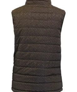 Signature omkeerbare dames bodywarmer in bruin en zwart met ritssluiting, handige zakken en comfortabele pasvorm_achter