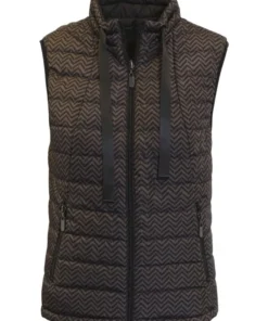 Signature omkeerbare dames bodywarmer in bruin en zwart met ritssluiting, handige zakken en comfortabele pasvorm